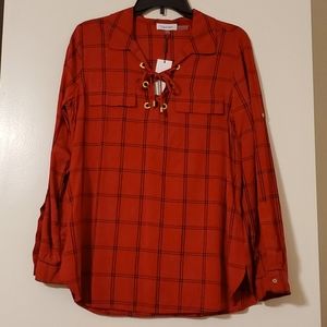 Calvin Klein Red Long Sleeve size SP